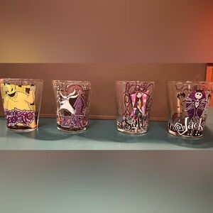 Set of 4 Nightmare Before Christmas shot glasses